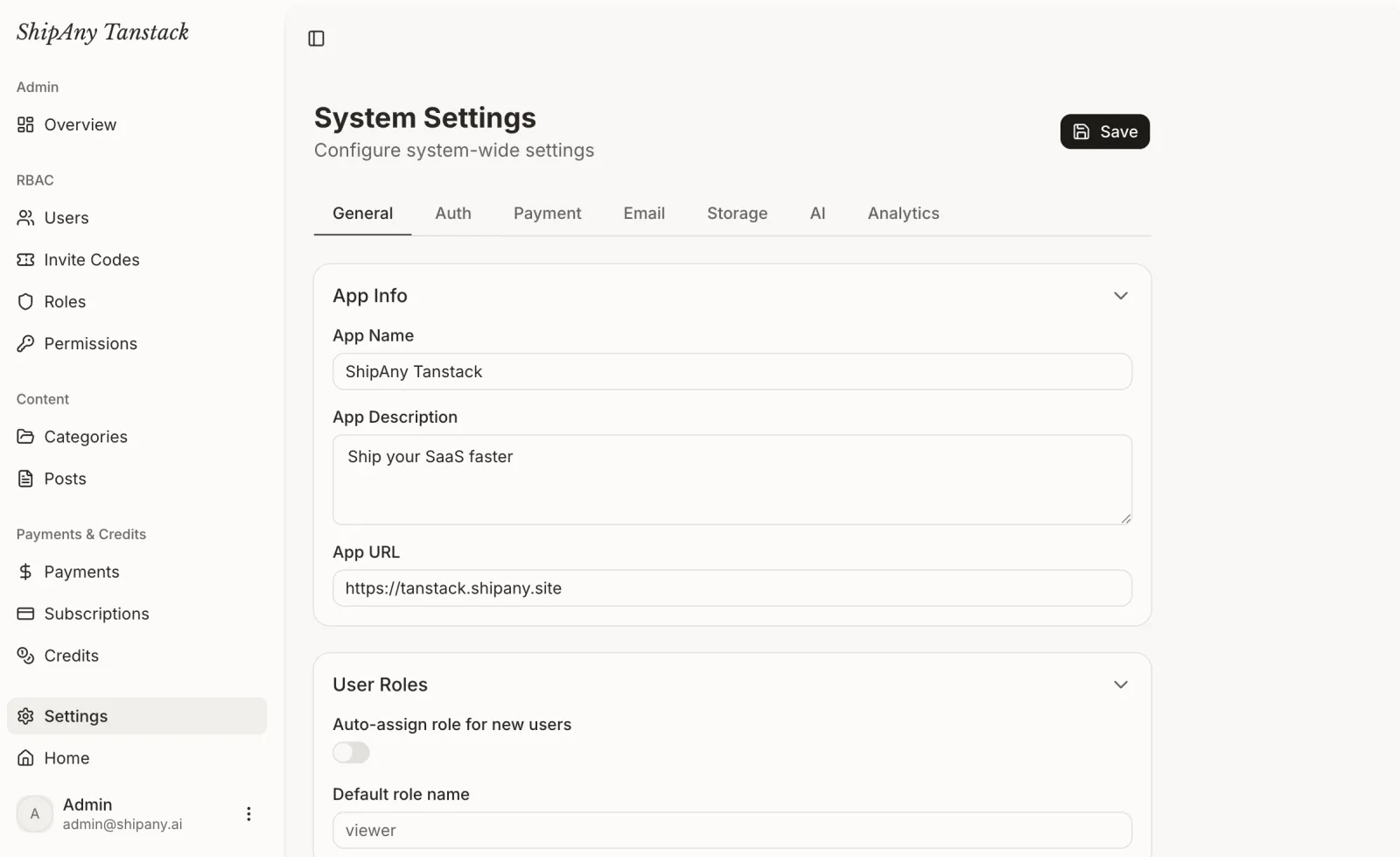 Admin Panel